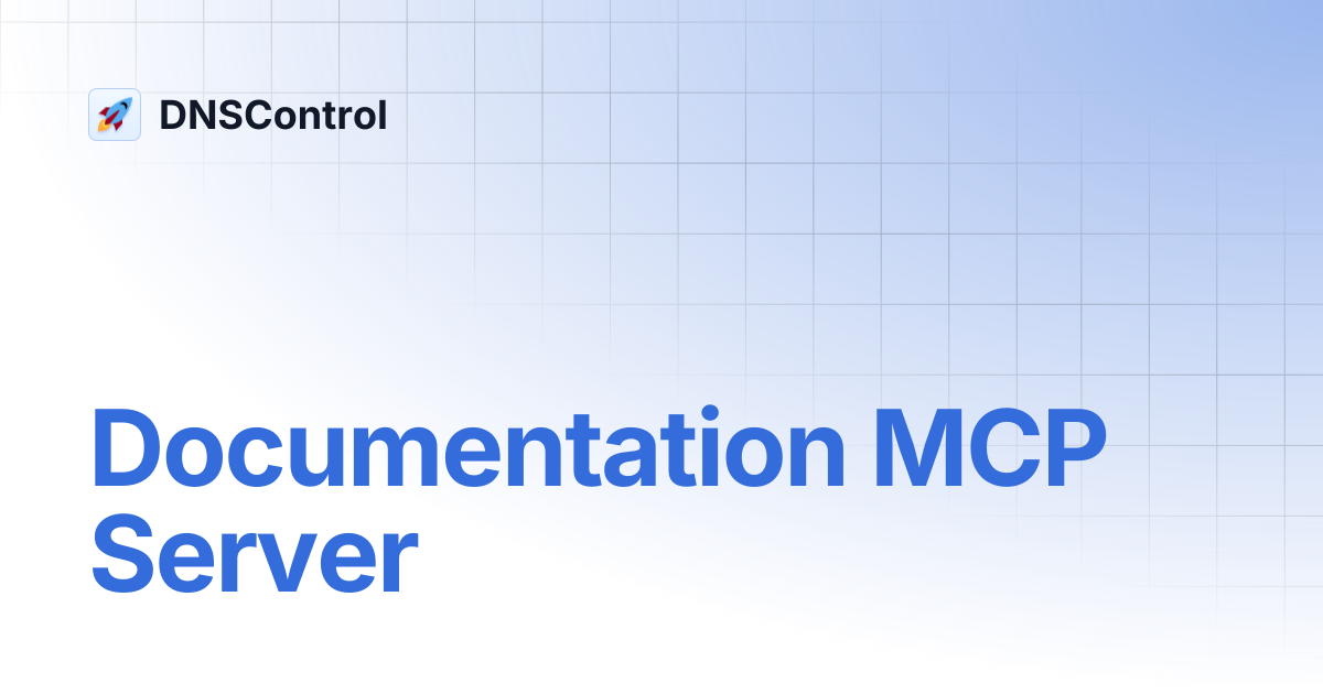 Documentation MCP Server | DNSControl
